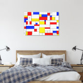 Impression d'art abstrait sur toile de style Piet (Insitu(Chambre))
