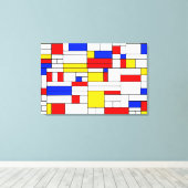 Impression d'art abstrait sur toile de style Piet (Insitu (Plancher de Bois))