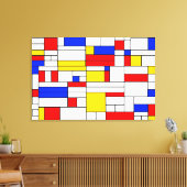 Impression d'art abstrait sur toile de style Piet (Insitu(Salon))