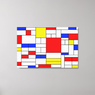 Impression d'art abstrait sur toile de style Piet