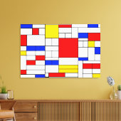 Impression d'art abstrait sur toile de style Piet (Insitu(Salon))