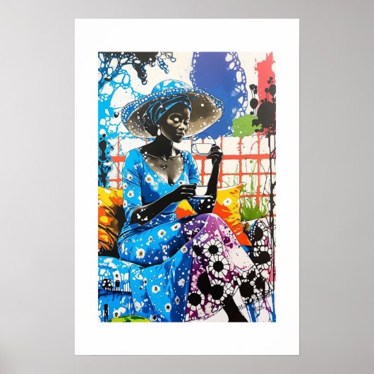 Impression d'art abstrait vibrant (Devant)