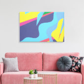 Impression d'art abstrait vibrant contemporain (Insitu(Salon))