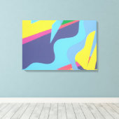Impression d'art abstrait vibrant contemporain (Insitu (Plancher de Bois))