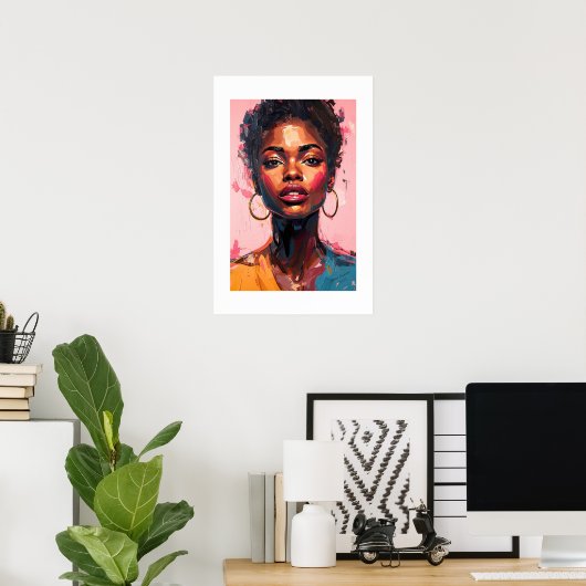 Impression d'art africain (Bureau à domicile)