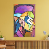 Impression d'art africain sur toile (Insitu(Salon))