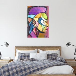 Impression d'art africain sur toile
