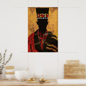 Impression d'art afrocentrique silhouette d'homme  (Cuisine)