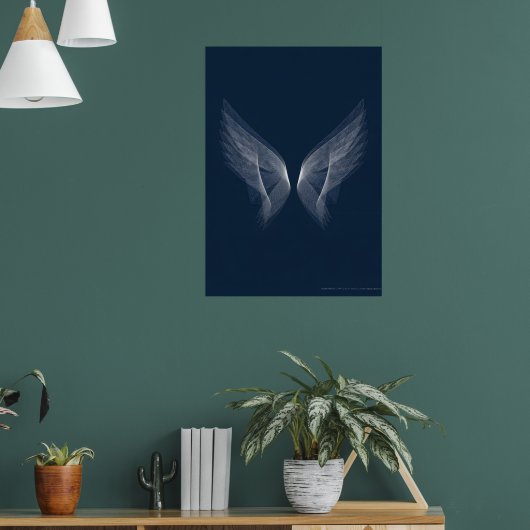 Impression d'art Ailes d'Ange Argentées | Fond Som (Salon 1)
