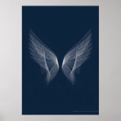 Impression d'art Ailes d'Ange Argentées | Fond Som (Devant)