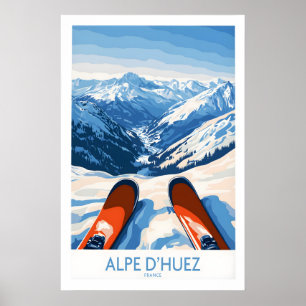 Impression d'art Alpe d'Huez Sports d'hiver