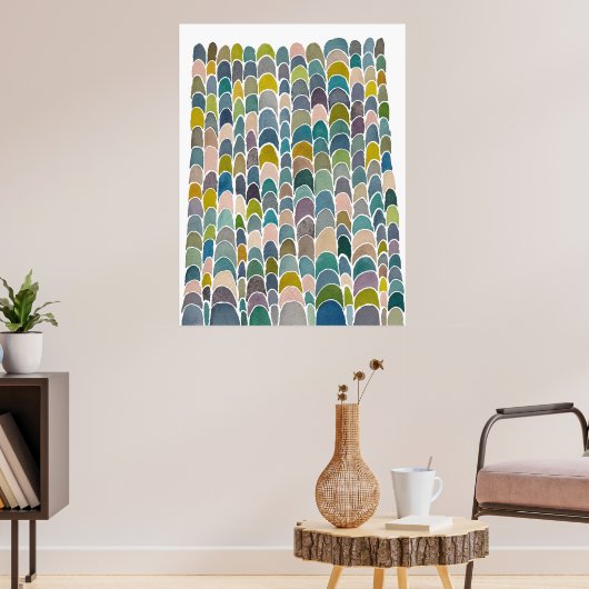 Impression d'art aquarelle Crescent Tower Moons  (Salon 3)