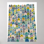 Impression d'art aquarelle Crescent Tower Moons  (Devant)