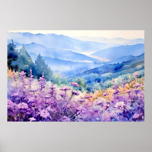 Impression d'art aquarelle de Caroline du Nord