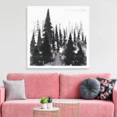 Impression d'art aquarelle de forêt de pins monoch (Insitu(Salon))