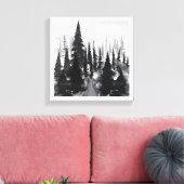 Impression d'art aquarelle de forêt de pins monoch (Insitu(Salon))