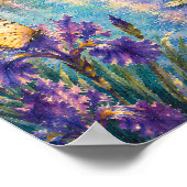 Impression d'art aquarelle Jardin de papillons (Coin)
