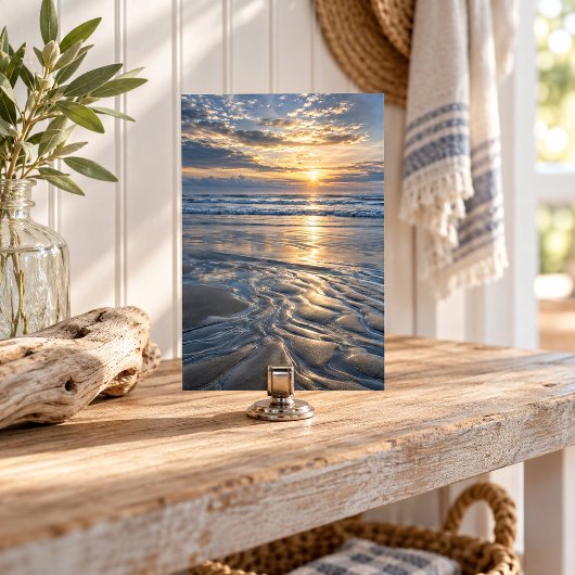 Impression d'art argent de basse mer