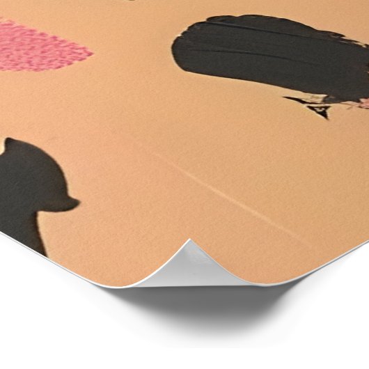 Impression d'art au guépard rose – Art mural moder (Coin)