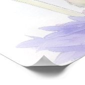 Impression d'art au style aquarelle de Bleuet (Coin)