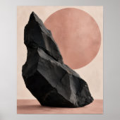 Impression d'art Basalte et Rose (Devant)
