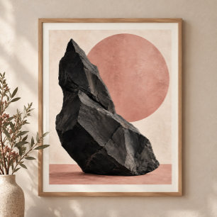Impression d'art Basalte et Rose