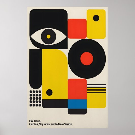 Impression d'art Bauhaus géométrique moderne du mi (Devant)