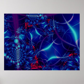 Impression d'art bleu Acara