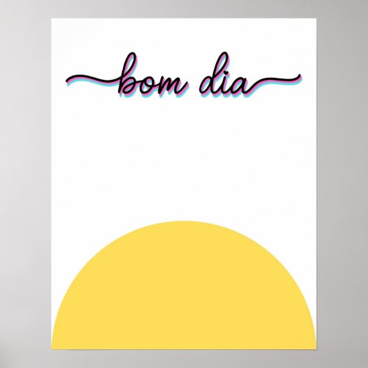 Impression d'art Bonjour Bom Dia (Devant)