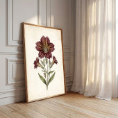 Impression d'art botanique de cottage vintage