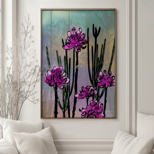 Impression d'art botanique Desert Blooms