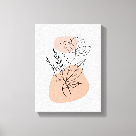 Impression d'art botanique simple – Style de toile (Recto)