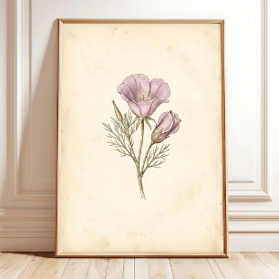 Impression d'art botanique vintage