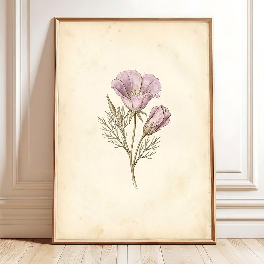 Impression d'art botanique vintage