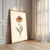 Impression d'art botanique vintage de Sneezeweed