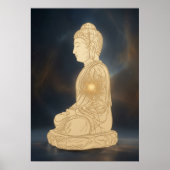 Impression d'art Bouddha doré en méditation | Glo (Devant)