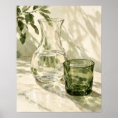 Impression d'art Carafe et verre vert (Devant)
