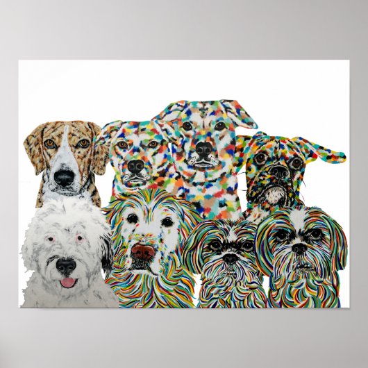 Impression d'art Chiens artistiques (Devant)
