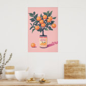 Impression d'art Choisir une vie heureuse, Orange (Cuisine)