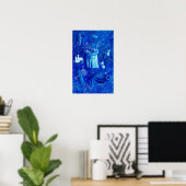 Impression d'art contemporain Mariage Bleu (Bureau à domicile)