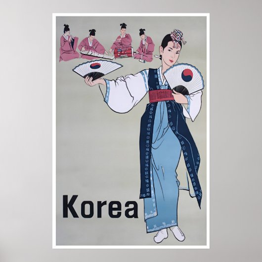 Impression d'art coréen Affiche de voyage en Asie  (Devant)