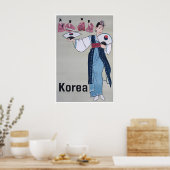 Impression d'art coréen Affiche de voyage en Asie  (Cuisine)