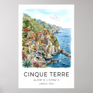 Impression d'art côtier des Cinque Terre - Port pa