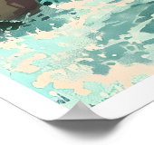 Impression d'art côtier japonais Vagues d'océan bl (Coin)