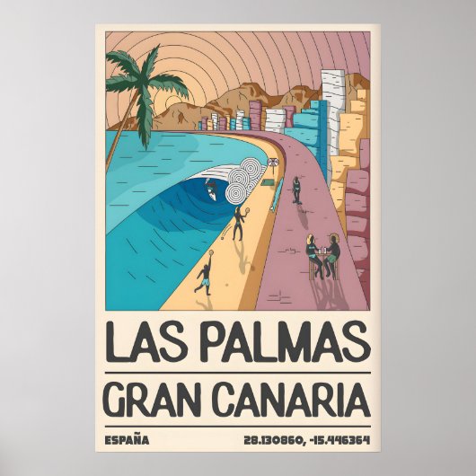 Impression d'art côtier tropical, baie de palmiers (Devant)