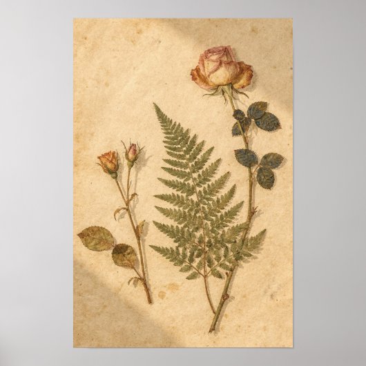Impression d'art Cottagecore Herbarium (Devant)