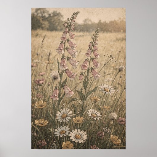 Impression d'art Cottagecore Prairie Fleurie (Devant)