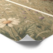 Impression d'art Cottagecore Prairie Fleurie (Coin)
