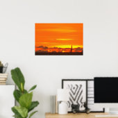 Impression d'art Coucher de soleil sur voilier 130 (Bureau à domicile)
