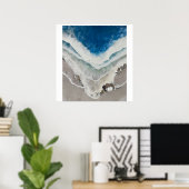 Impression d'art cristal de vagues océaniques (Bureau à domicile)